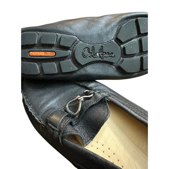 Cole Haan Men's Black Leather Air Soles Driving Moccasins Slip On Loafers Size 8 - Picture 3 of 7